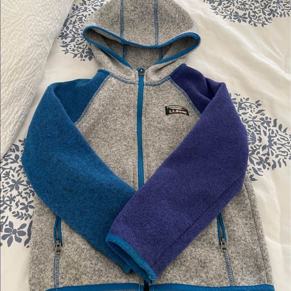 LL Bean Toddler Boys 5/6 Sweater Coat
